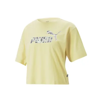 PUMA Drop Shoulder Sleeve T Shirt Women's Yellow