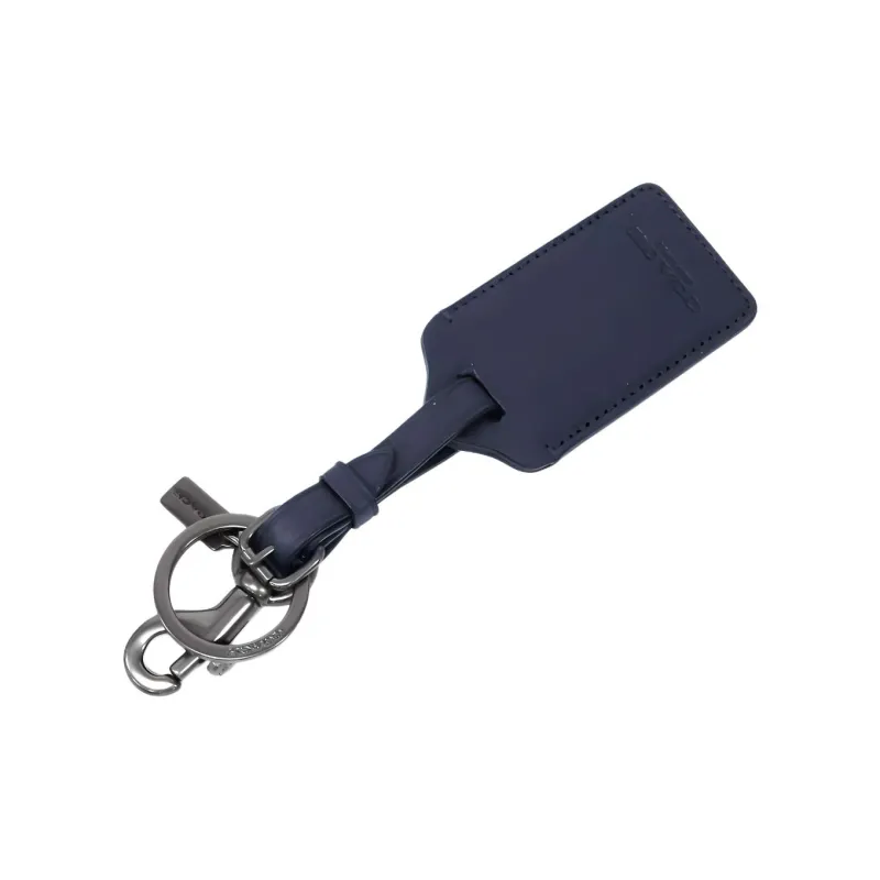 COACH Cow Leather Passport Holder Men's Midnight Marine Blue/Black Antique Nickel-5
