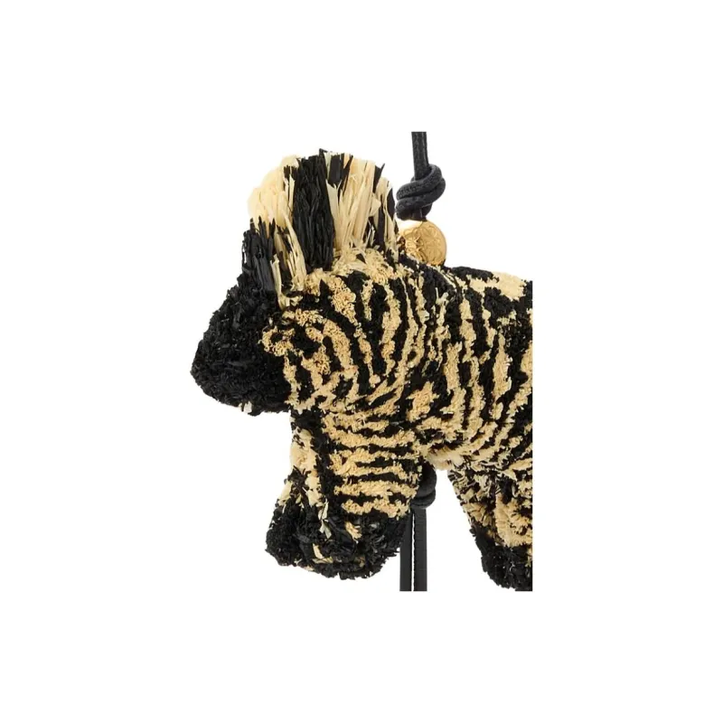 LOEWE Raffia With Cow Leather Bag Accessory Unisex Natural & Black-2