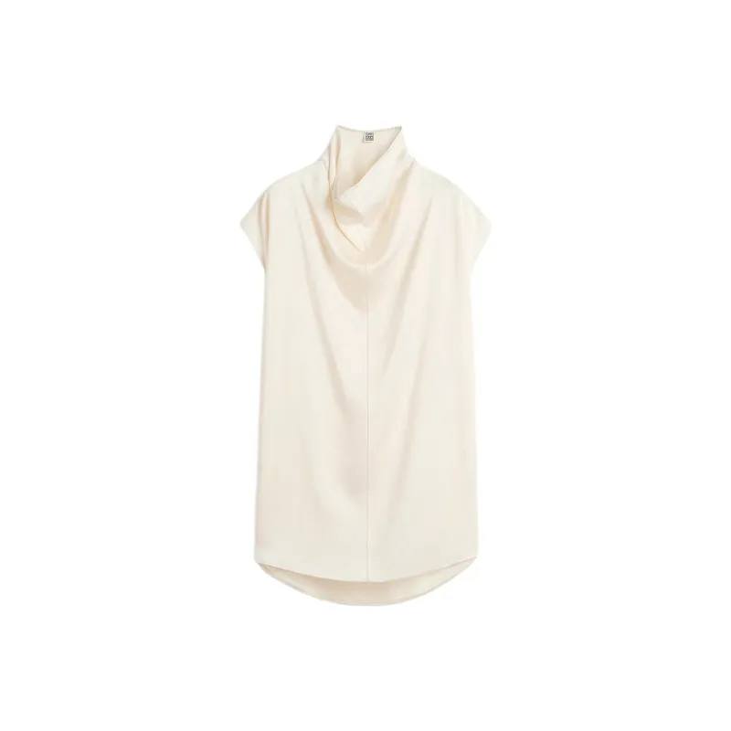 TOTEME Funnel Neck Sleeveless Top-0