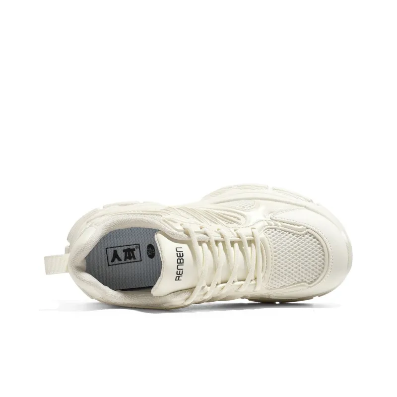 RENBEN Breathable Height Increasing Abrasion Resistant Low Top Chunky Sneakers Women's-8