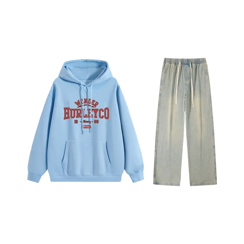 Hurley Sweatshirt Sets Unisex-16