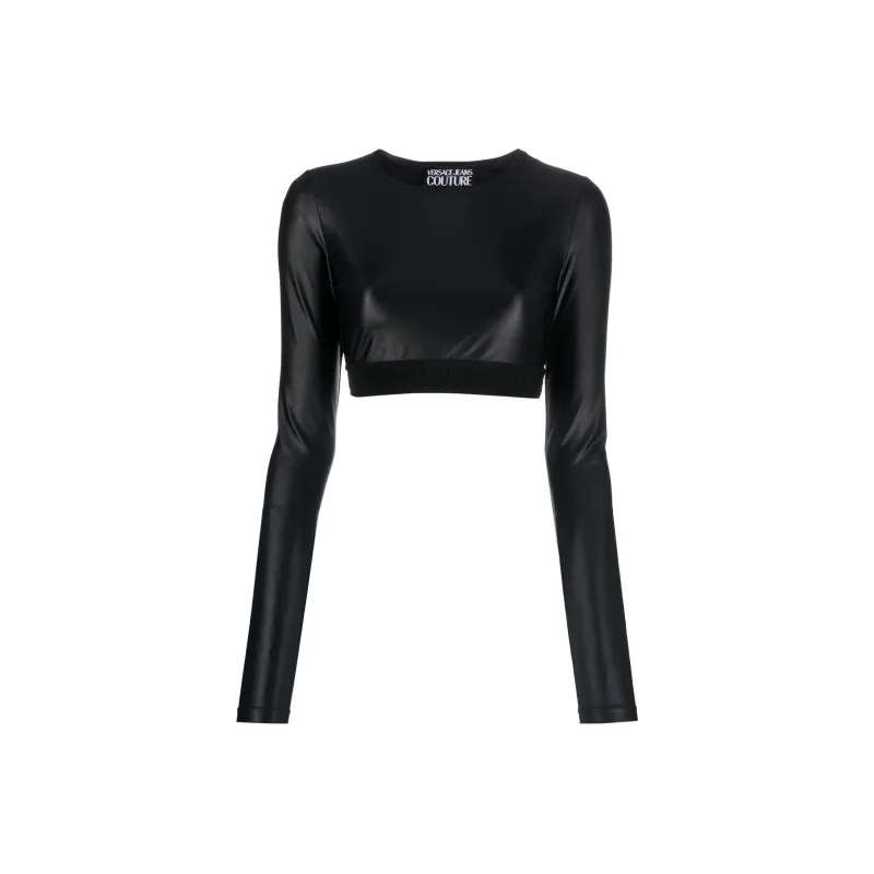 VERSACE JEANS COUTURE Logo underband Crop Top-0