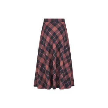 DIOR FW24 Skirt Women's Pink Gray Mix