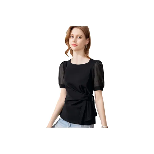 TOUCH Puff Sleeve T Shirt Women's Black
