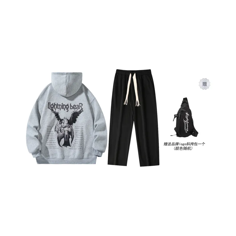LIGHTNING BEAR Sweatshirt Sets Unisex-16