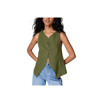 NASTY GAL Tank Tops Women's Khaki