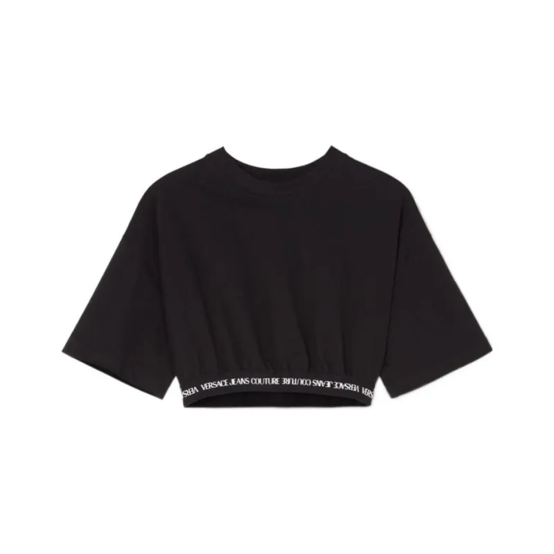 VERSACE JEANS COUTURE Crop Tops Women's Black-0
