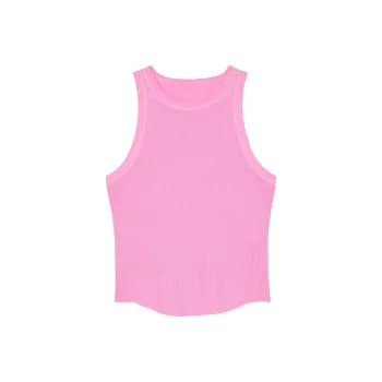 Victoria's Secret PINK HIGH-NECK RIBBED TANK/Lola Pink Tank Tops Women's Laura Pink