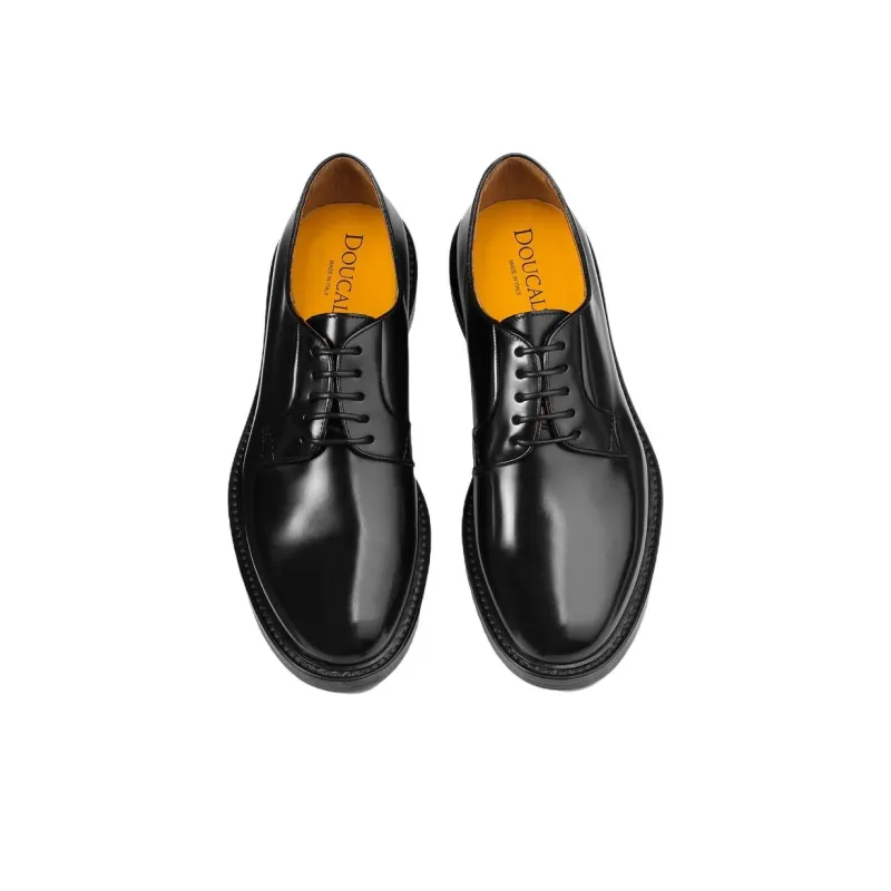 DOUCAL'S Lace up Leather Derby Shoes-3