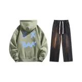 Clothing Sets (Moss Green Top+Black Jeans)