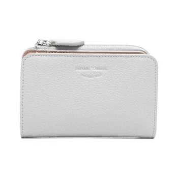 EMPORIO ARMANI Calfskin Wallet Women's Light Gray
