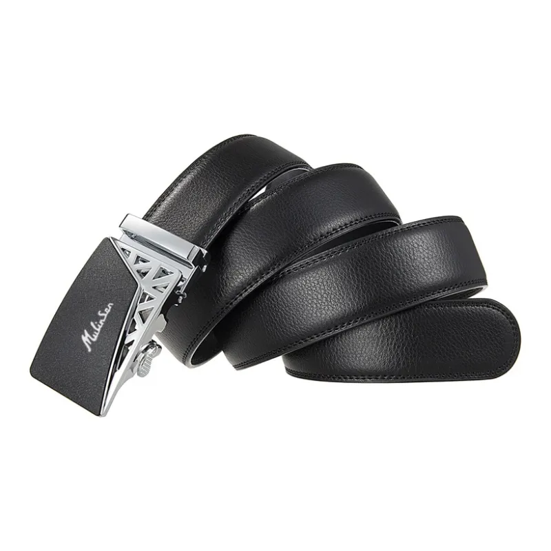 Mulinsen Cow Leather Belts Men's Width 3.5CM-2