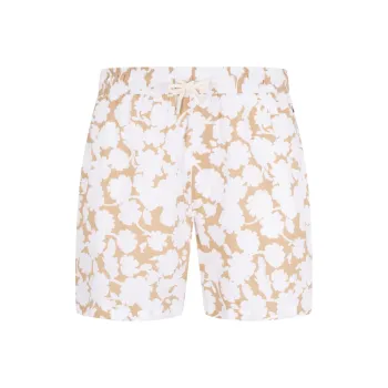 Tommy Hilfiger Casual Shorts Men's White Khaki Print