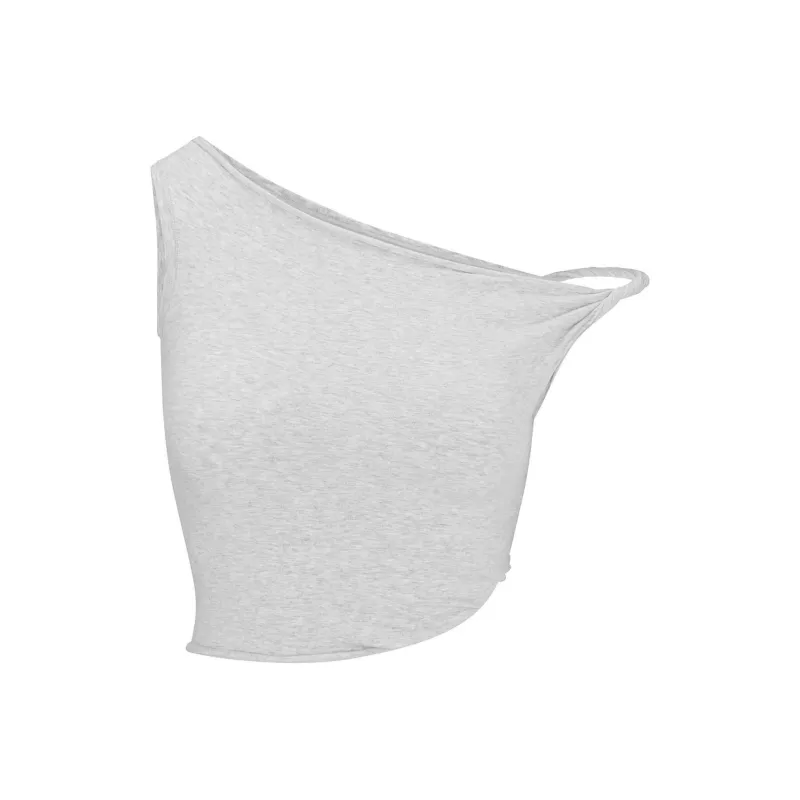 SKIMS COTTON TWIST CROPPED TOP Tank Tops Women's Light Heather Grey-0