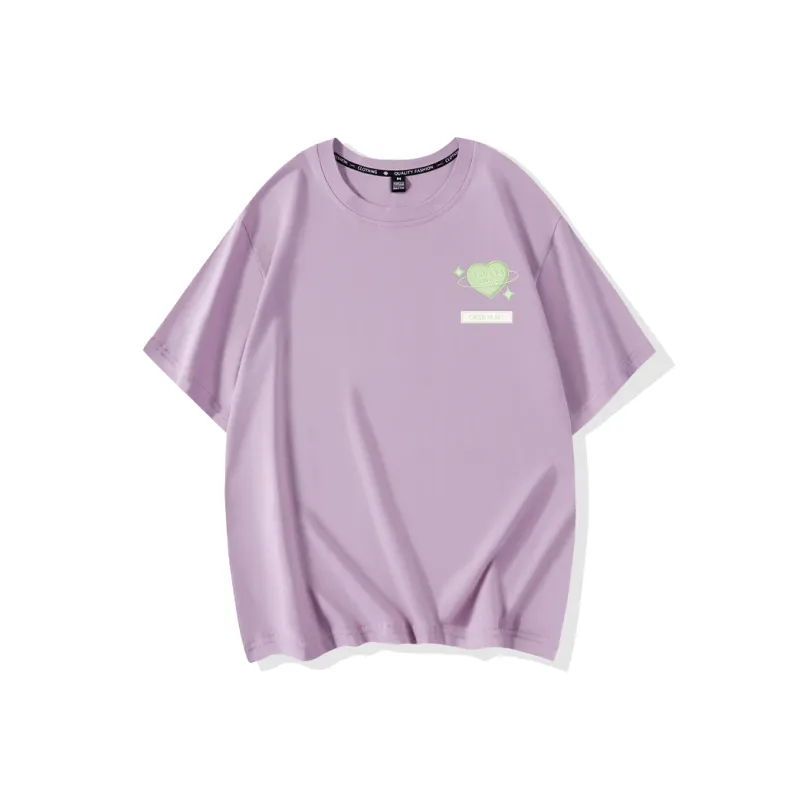 Cotton Drop Shoulder Sleeve T Shirt Women's-16