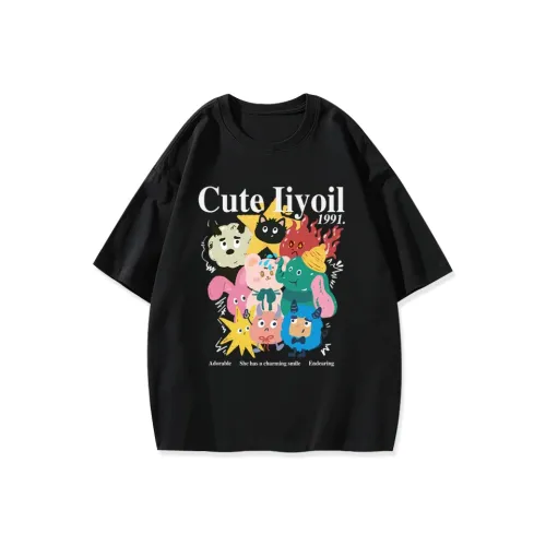 ILYOIL Drop Shoulder Sleeve T Shirt Unisex