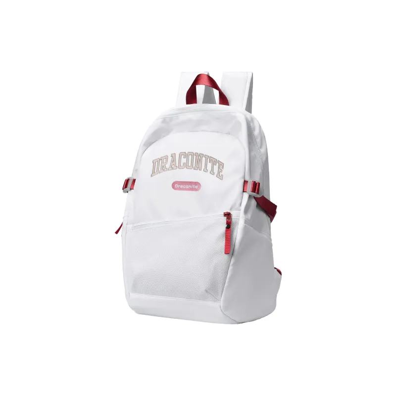 DRACONITE Polyester Student Backpack Regular Unisex White-32