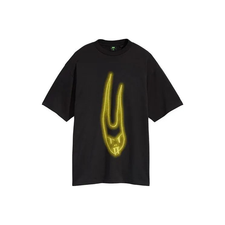 Levi’s Barbie Ferreira Co-brand Drop Shoulder Sleeve T-Shirt Women's Black-0