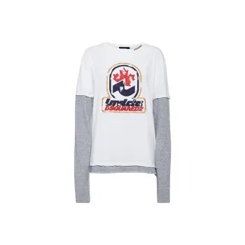 DSQUARED 2 X Invicta Logo Embroidered Layered T Shirt