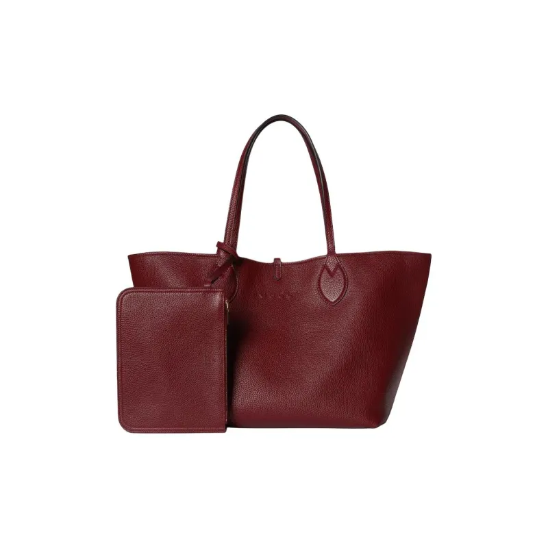 GUCCI Totissima Grain Leather Shoulder Bag Medium Size Women's Red-1
