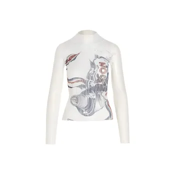 JW Anderson Abstract print High neck Knitted Top