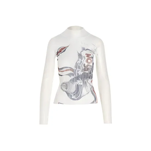 JW Anderson Abstract print High neck Knitted Top