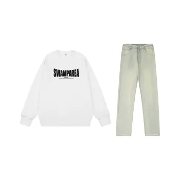 SWAMP AREA Sweatshirt Sets Unisex