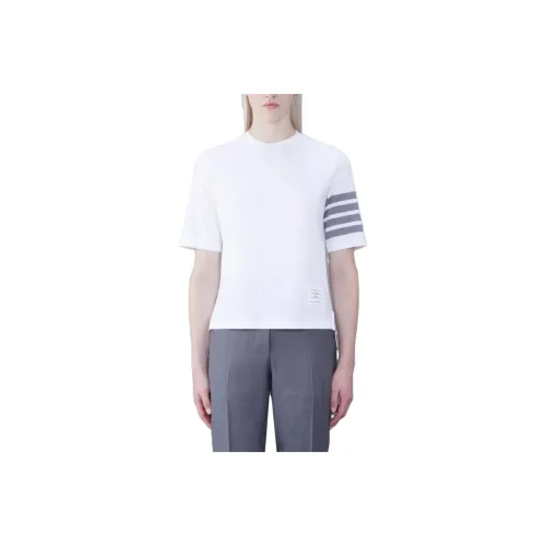 THOM BROWNE 4 Bar Logo Print T shirt