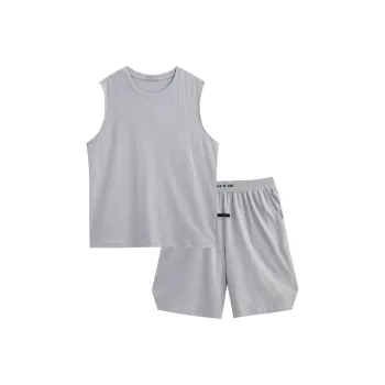 Same Language Pajama Set Men's Light Purple Gray
