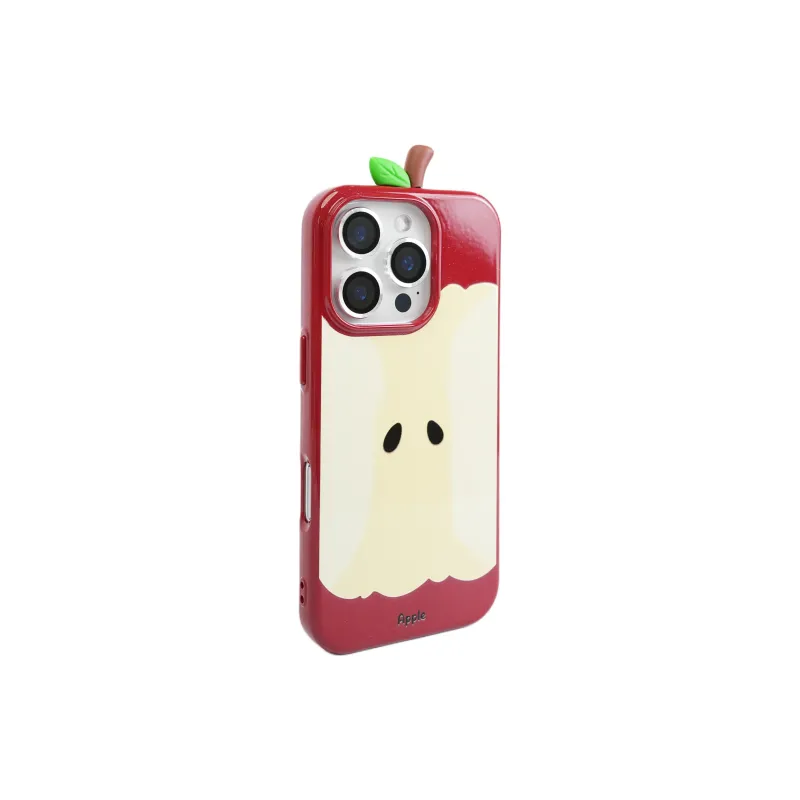 Sopi TPU Material 3D Effect Apple Branch With Pit Phone Cases Compatible With IPhone 16/15 Pro Max/Apple 13/14 Pro/Max-5