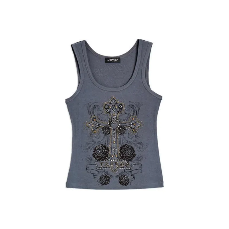 Ed Hardy Tank Tops Women's Black-0