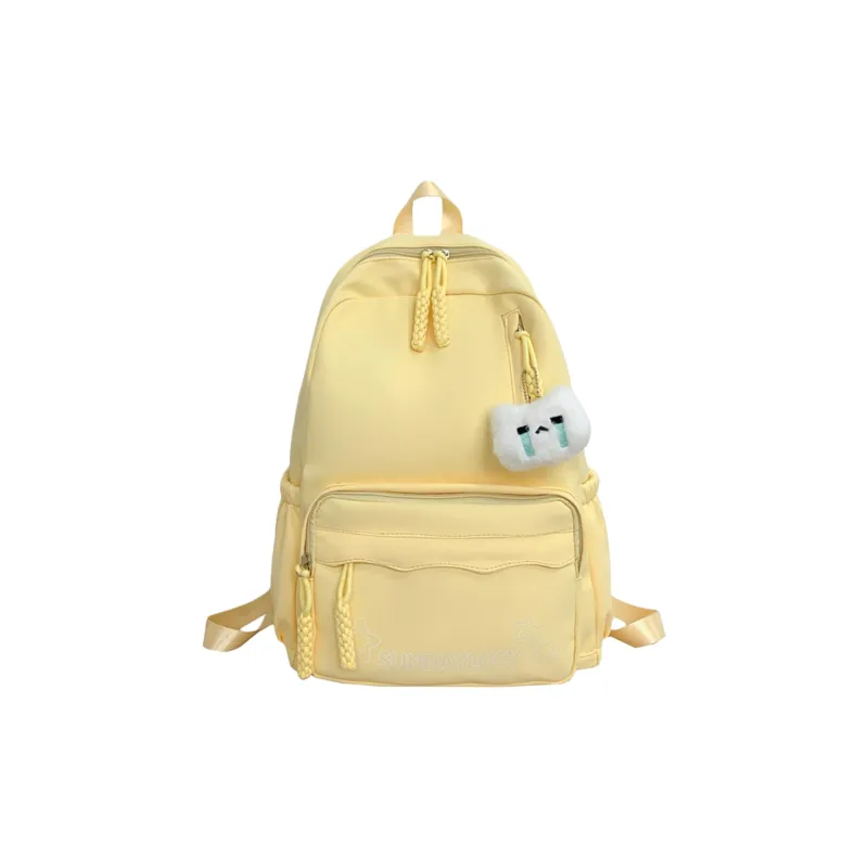 URBAN FOREST Composite Cloth Backpack Unisex Red/Yellow/Green/Blue/Pink/Black-6