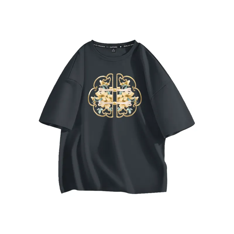 Cotton Drop Shoulder Sleeve T Shirt Women's-3