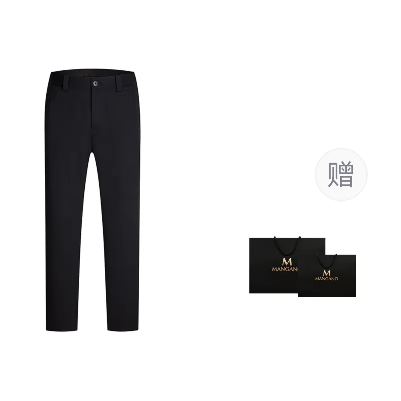 MANGANO Casual Pants Men's Black Comes With Brand Shopping Bag-2