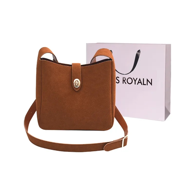 LOUIS ROYALN PU Shoulder Bag Unisex Matte Brown/Matte Red/White/Black/Elephant Gray-0