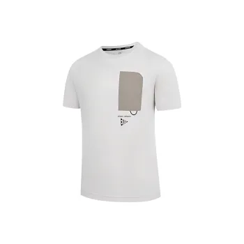 QIAODAN Sports Life Collection T Shirt Men's Smoke White/Dry Field Khaki