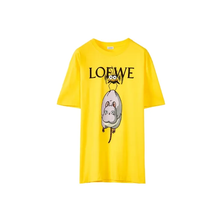 LOEWE x QIANYUQIANXUN LIANMINGKUAN T Shirt Women's Yellow-0