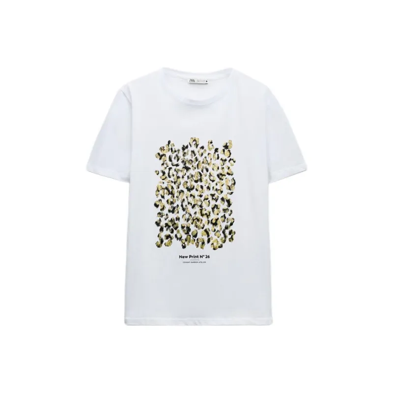 ZARA T-Shirt Women's Leopard Print-0