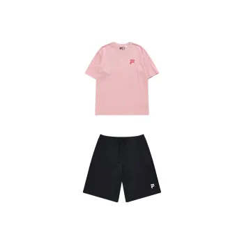 FILA FUSION SS24 Casual Sportswear Unisex Youth Pink+Black