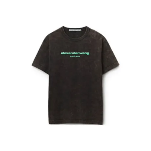 Alexander Wang Drop Shoulder Sleeve T Shirt Unisex Gray