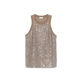 Brunello Cucinelli Sequinned Tank Top