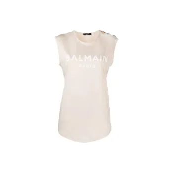 BALMAIN T-Shirts Women's Beige