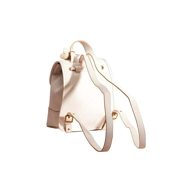 COACH Turnlock Glove Tanning Backpack Small Size Women's White-1