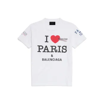 Balenciaga SS25 Regular T Shirt Women's Slim Fit White