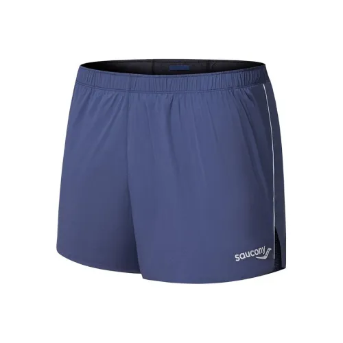 Saucony Sports Shorts Men Ebony Feather Blue
