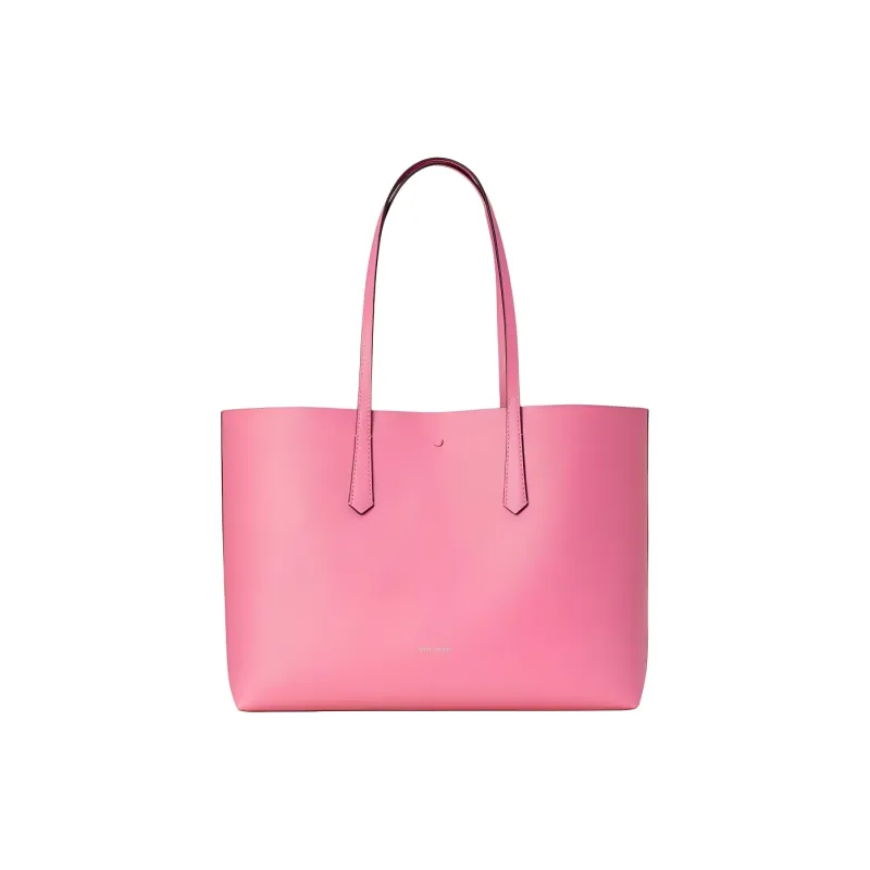 Kate Spade Cross Stitch Leather Tote Bag Shopping Bag Handbag Women's Loco Pink-2