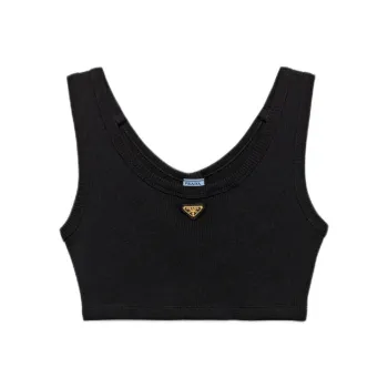 PRADA Triangle logo Tank Top
