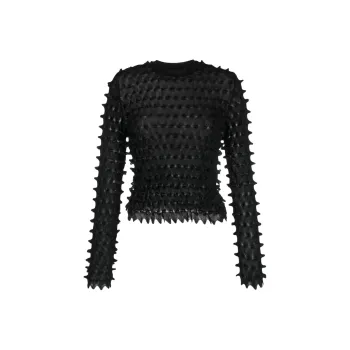 VERSACE Crop Tops Women's Black