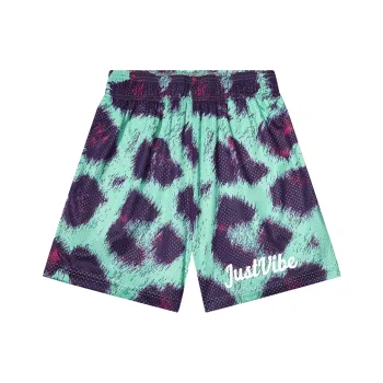 JUST VIBE Casual Shorts Unisex Spot Leopard Print